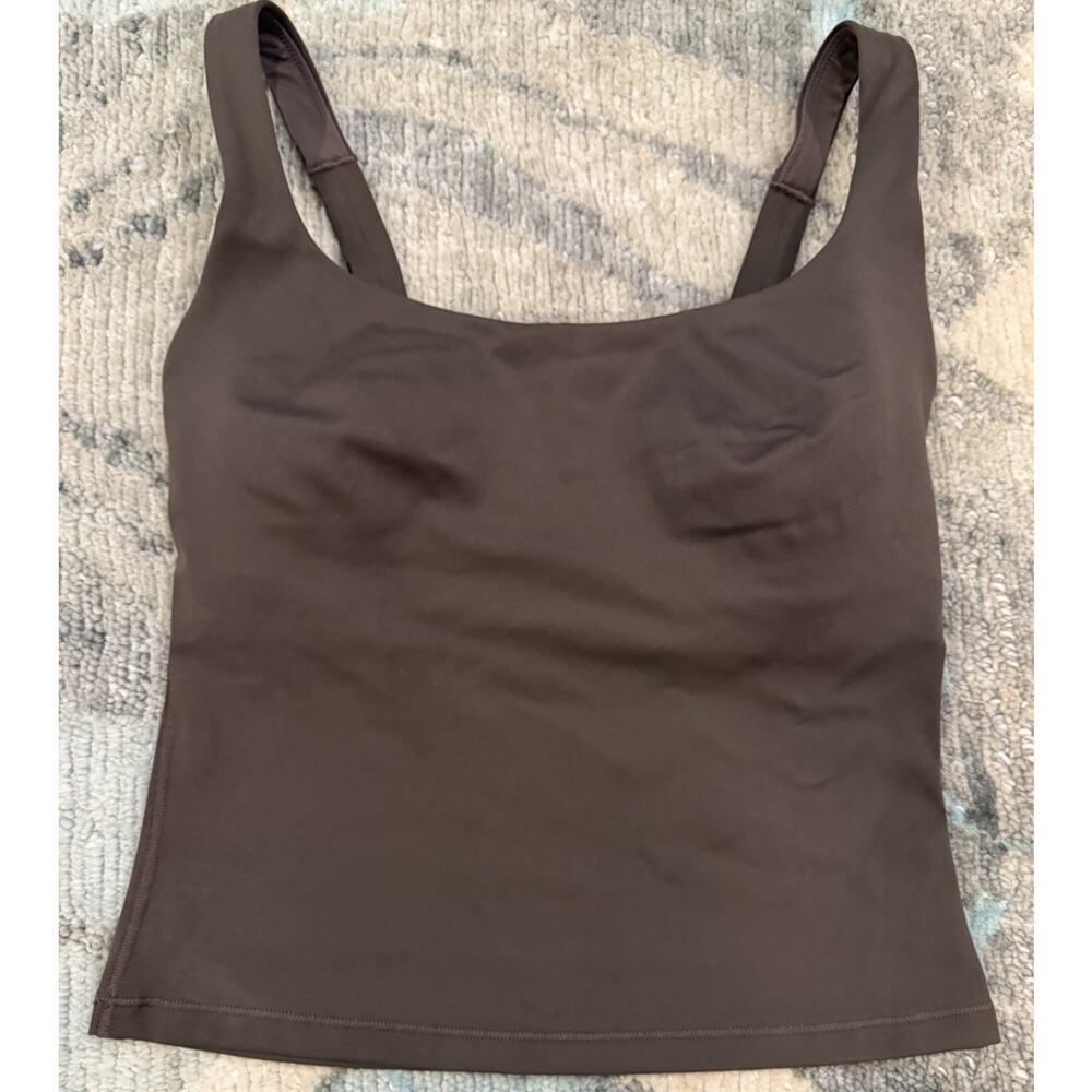 SKIMS + Nike Square Neck Tank - Dark Sepia Brown XS NEW $90